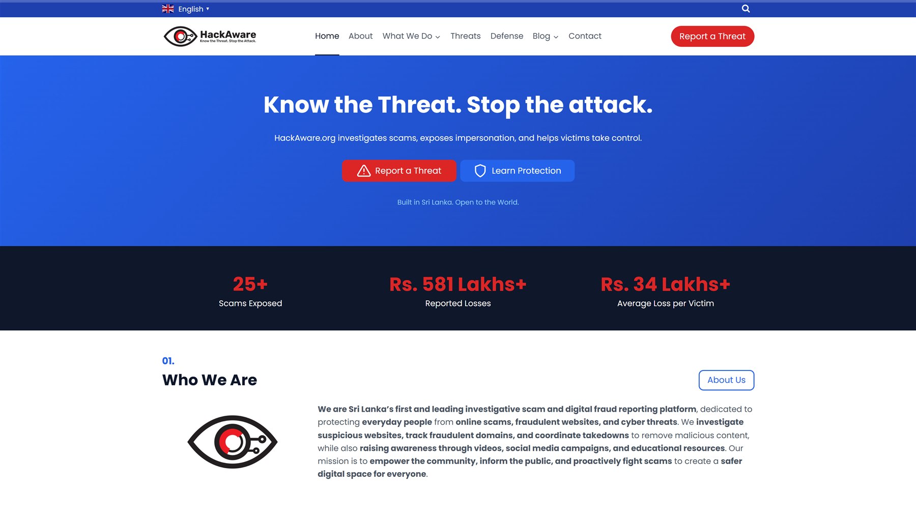 HackAware.org: Scam investigation and public awareness preview